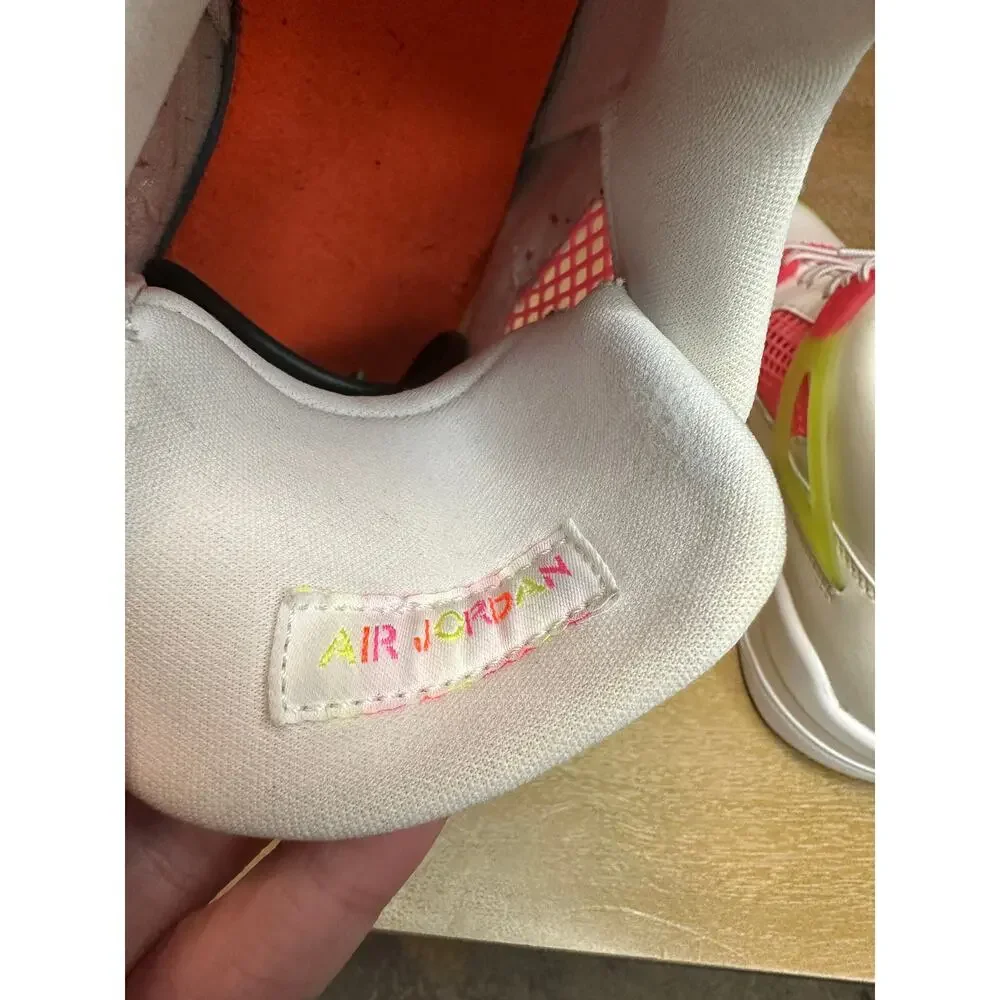 Jordan Women's Athletic Shoes White Pink Neon Yellow